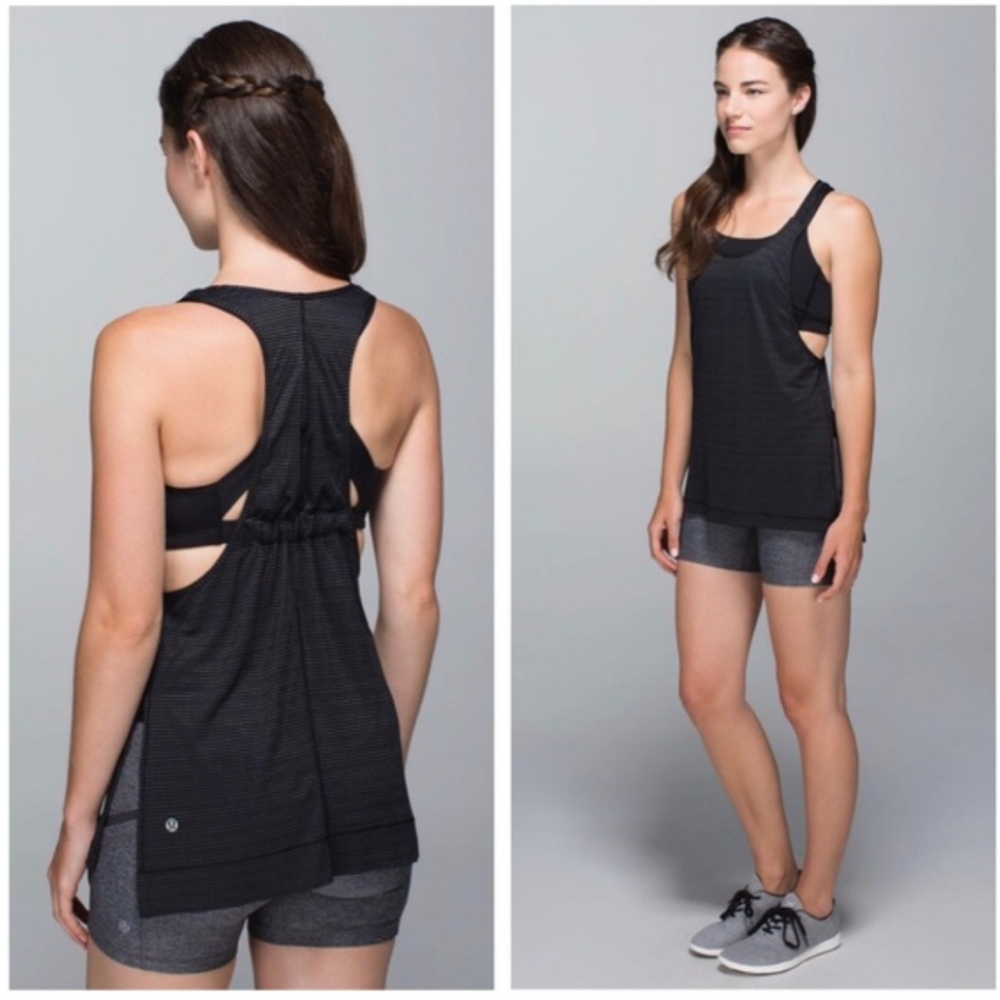 Lululemon Stash it Black Racerback Tank Top